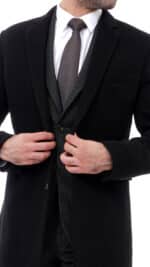 Manteau Laine Noir – Image 2