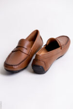 Mocassin Camel Cuir Crispé – Image 3