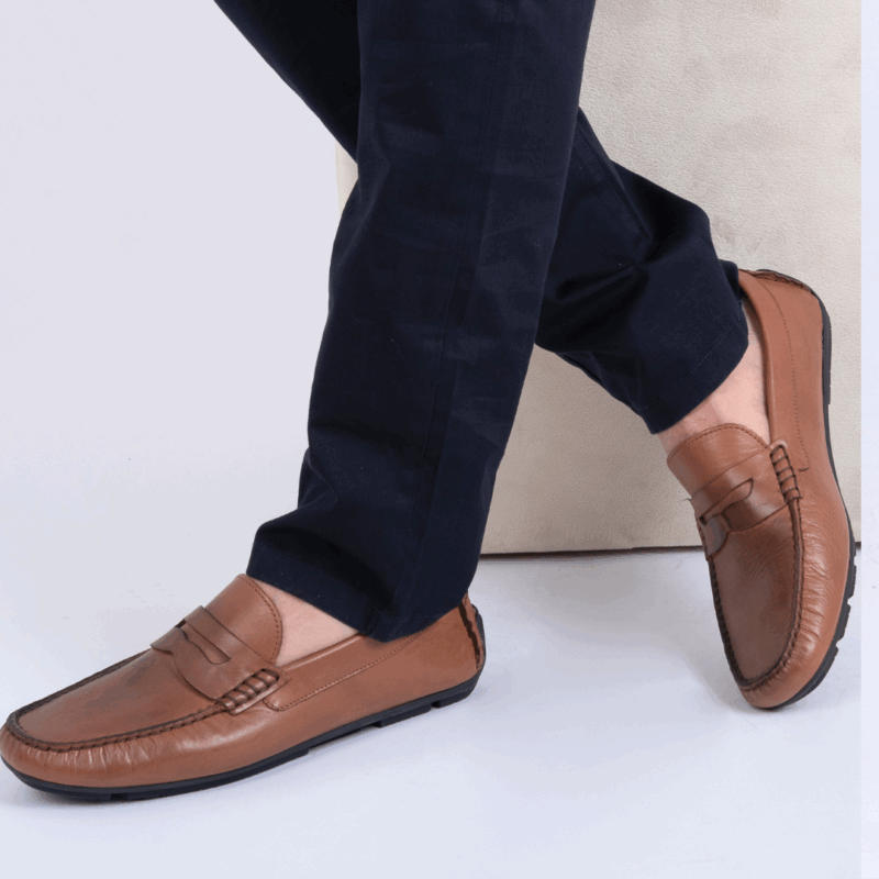 Mocassin Camel Cuir – Image 1