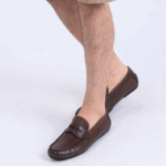 Mocassin Cuir Marron Foncé