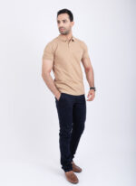 Polo uni beige – Image 4