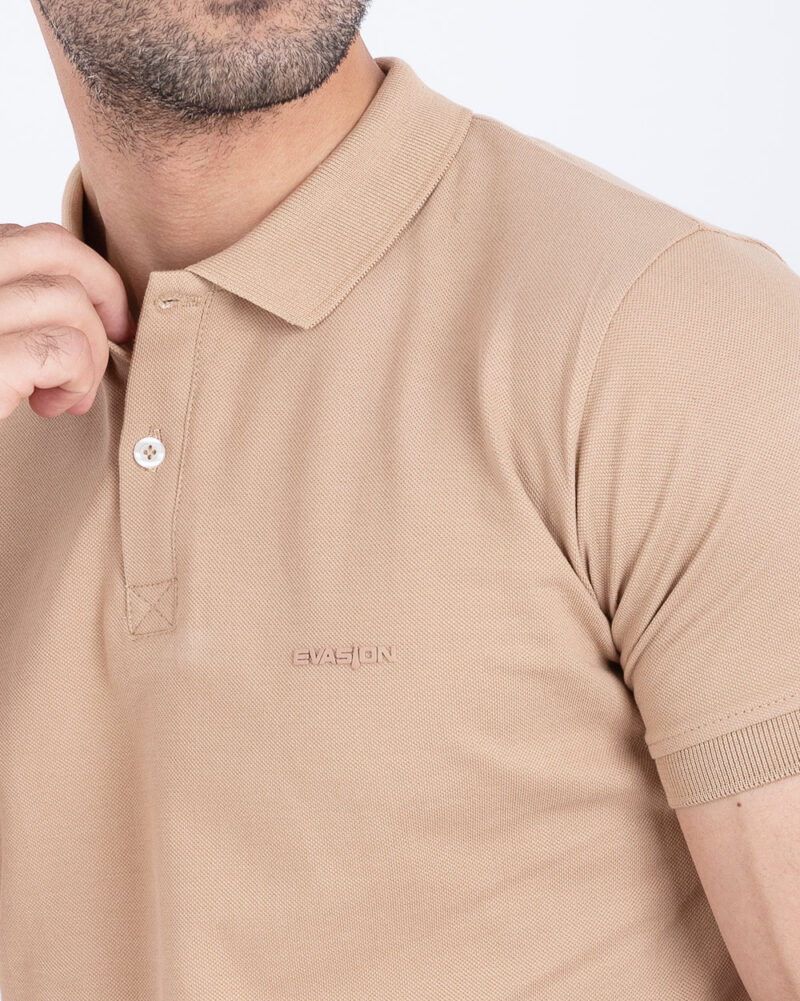 Polo uni beige – Image 2