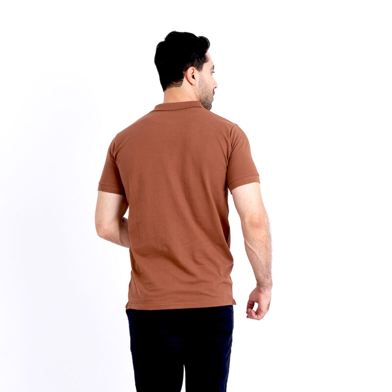 Polo uni marron – Image 5