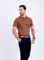 Polo uni marron – Image 2