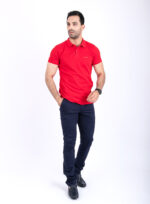Polo uni rouge – Image 5