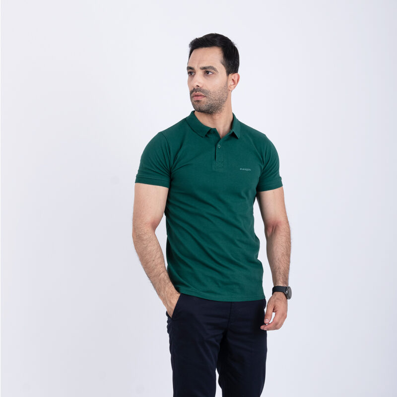 Polo uni vert – Image 2