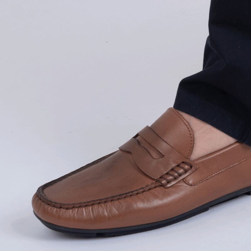Mocassin Camel Cuir – Image 3