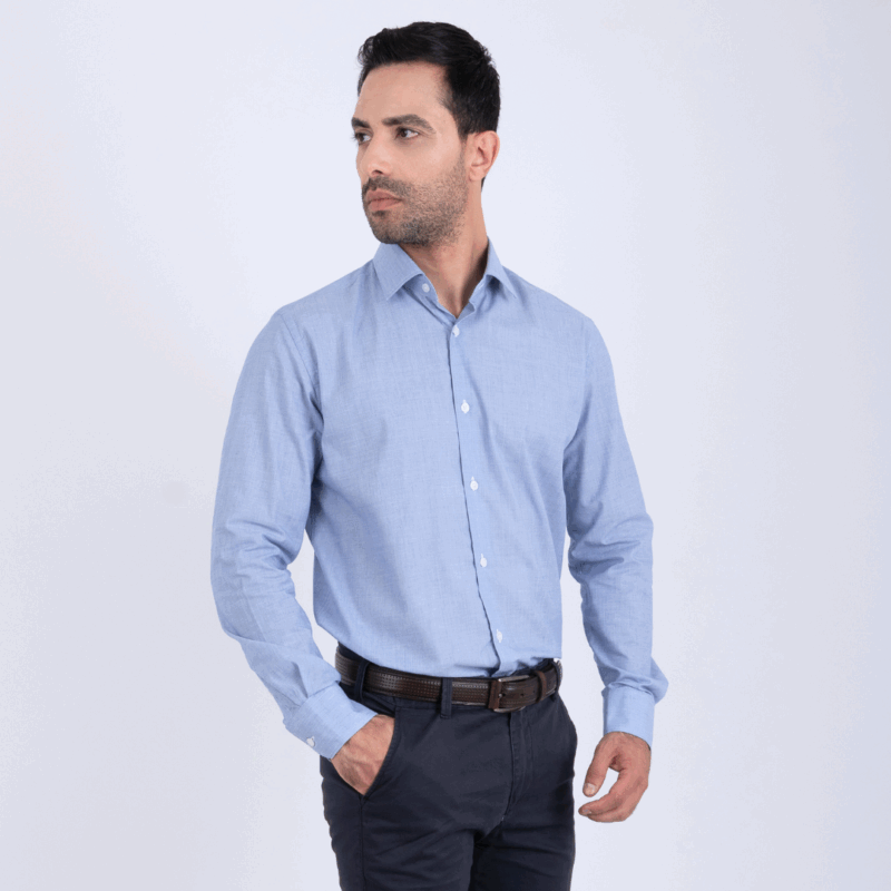 Chemise bleu gris ref209 – Image 1