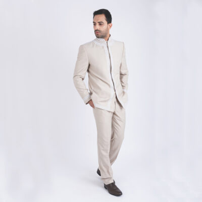 Costume Traditionnel Beige-Blanc