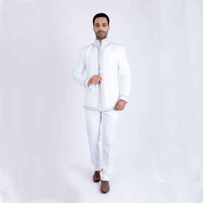 Costume Traditionnel Blanc-Beige