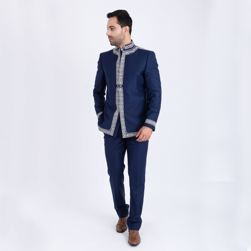 Costume Traditionnel Bleu-Beige – Image 1