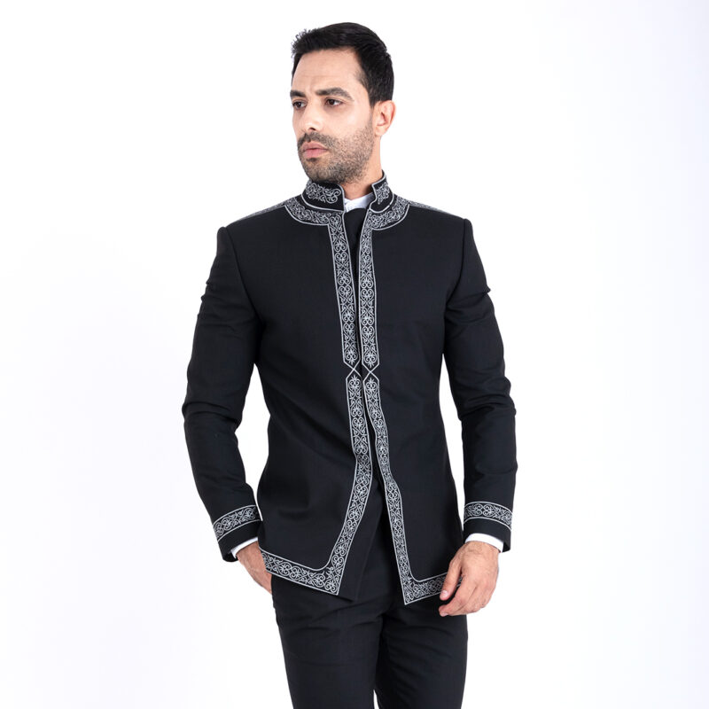 Costume Traditionnel Noir-gris – Image 2