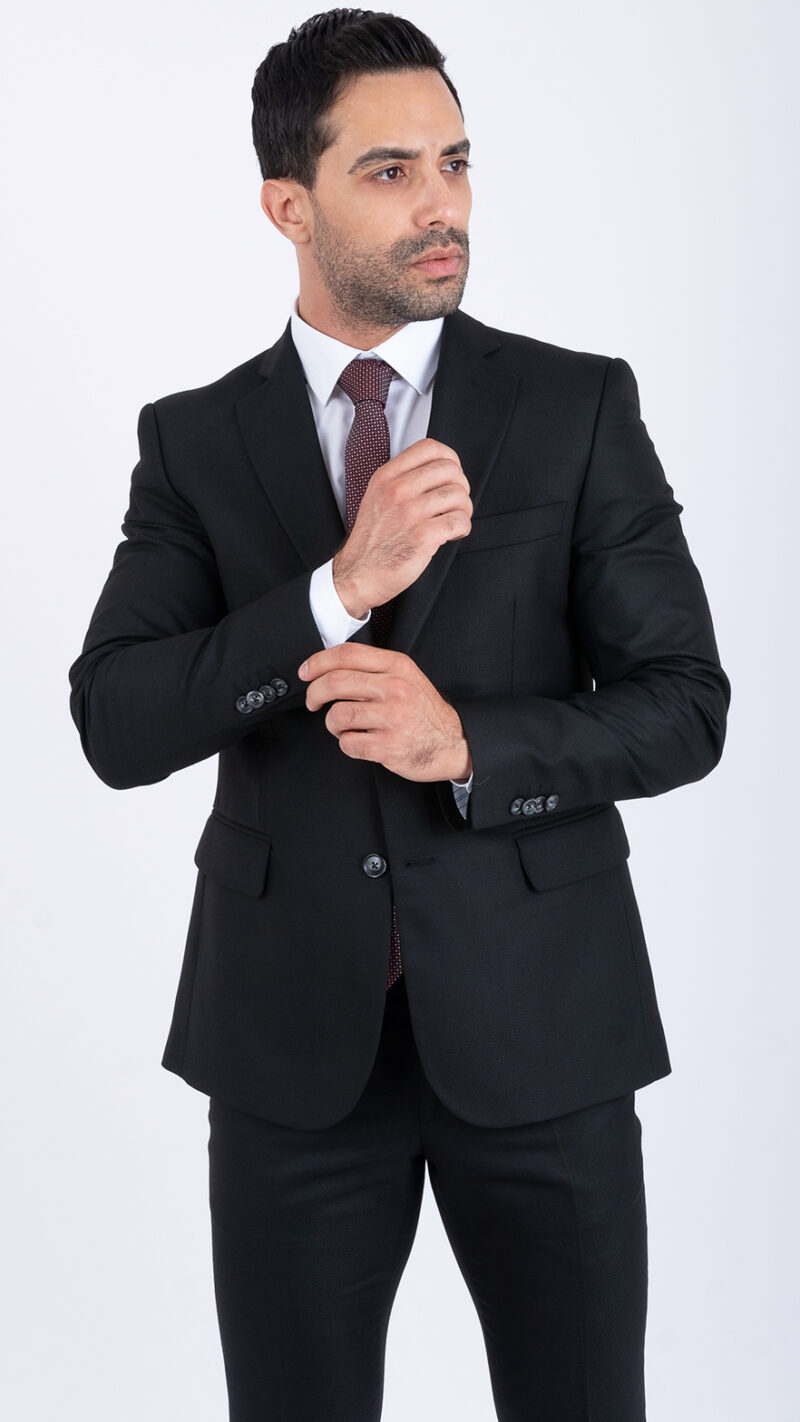 costume noir élégant pour mariage homme