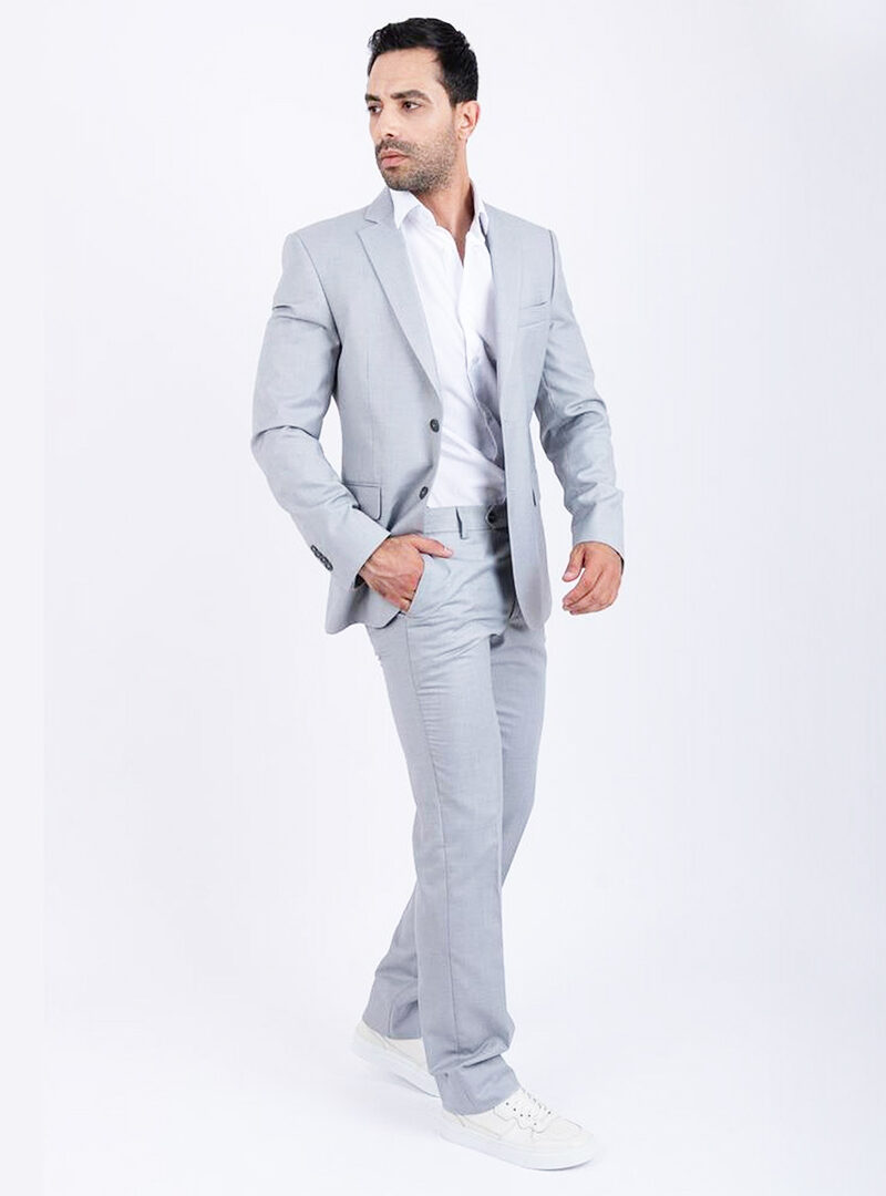 costume gris clair sport chic