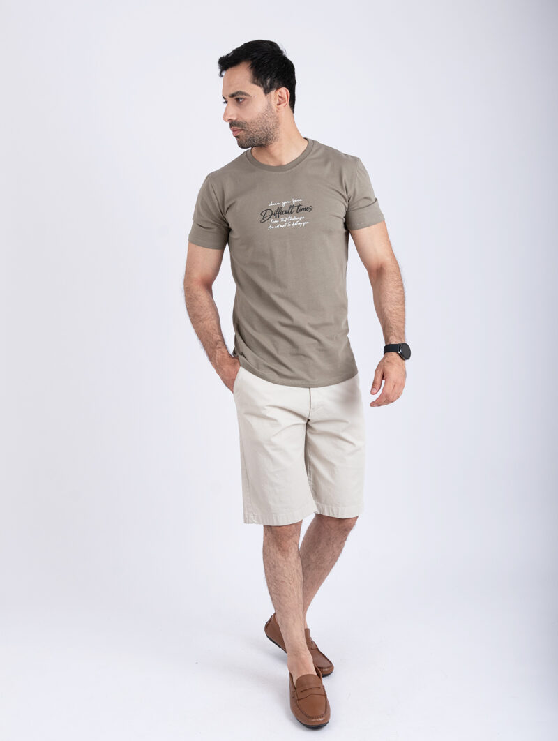 T-shirt Imprimé vert militaire – Image 5