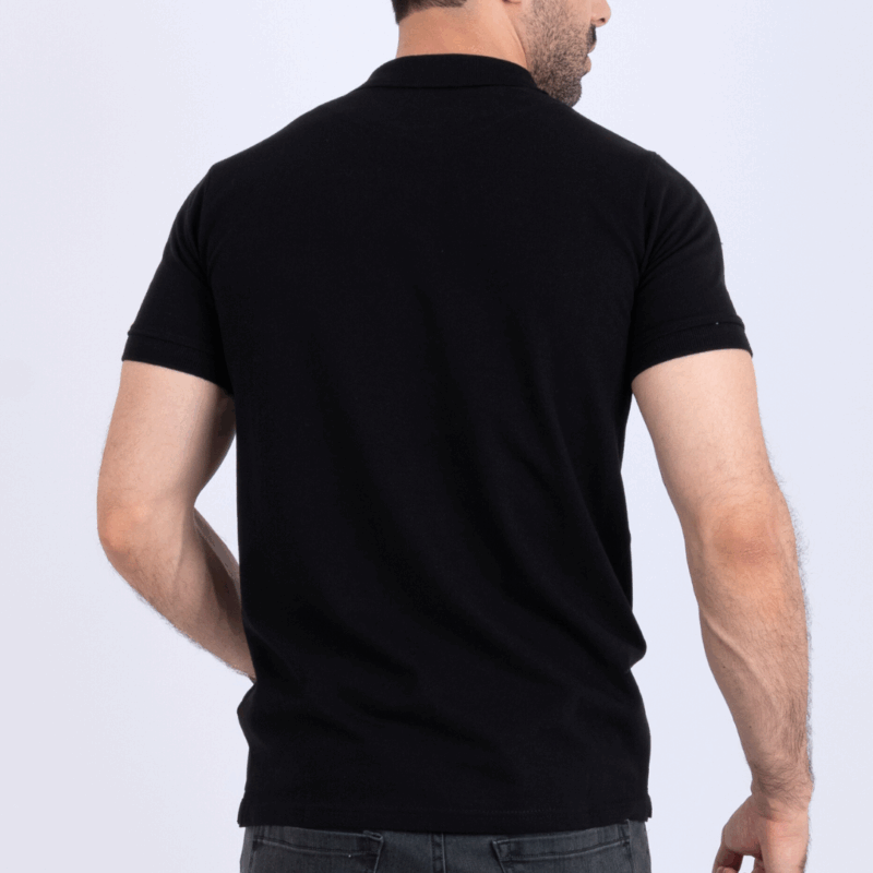 Polo uni noir – Image 4