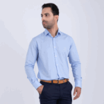 Chemise ciel petit carreaux ref211 – Image 4