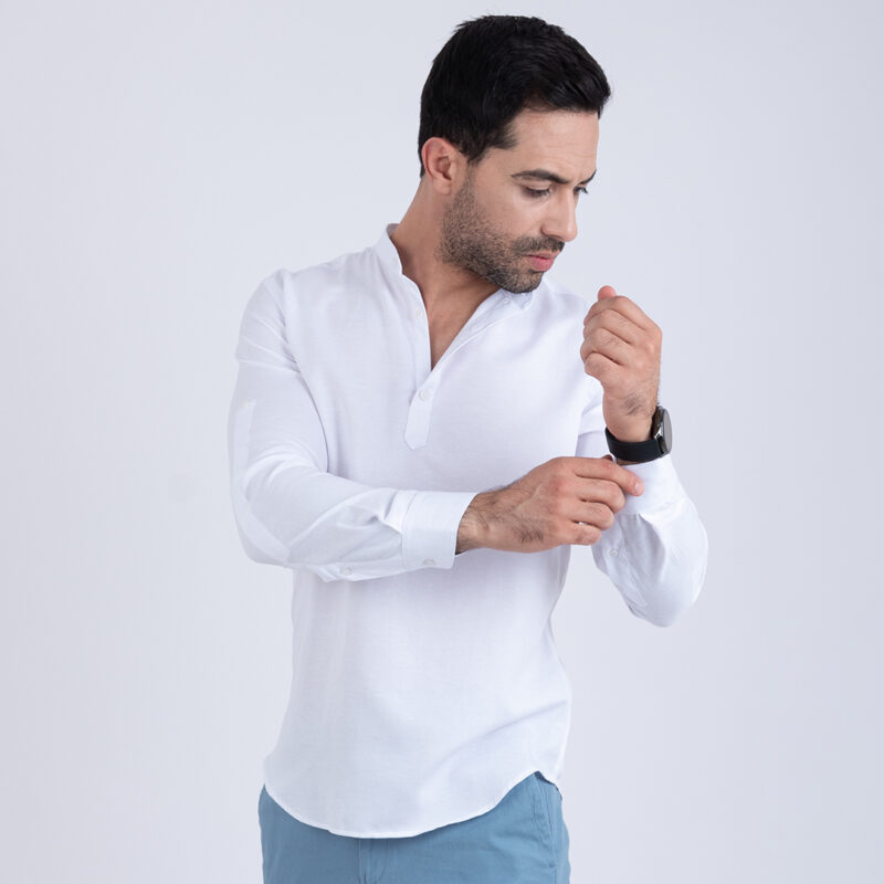 Chemise Col Mao Blanc ref208 – Image 5