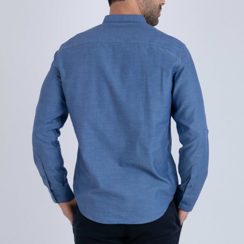 Chemise Col Mao Bleu ref208 – Image 4