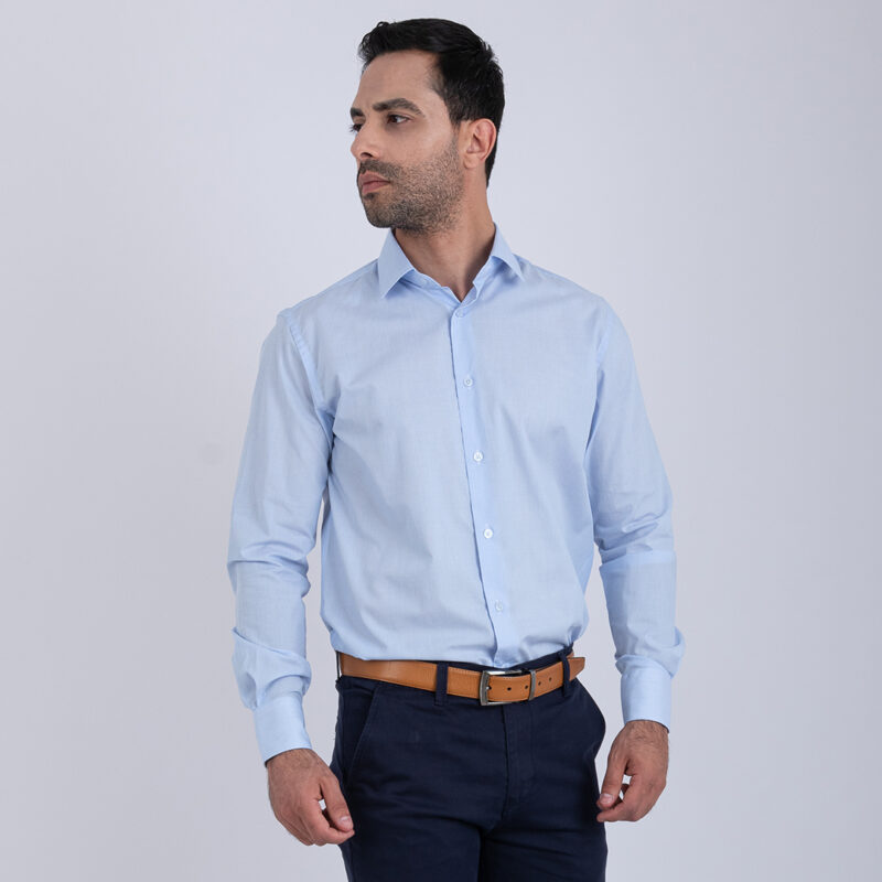 Chemise Ciel Petit Rayé – Image 1