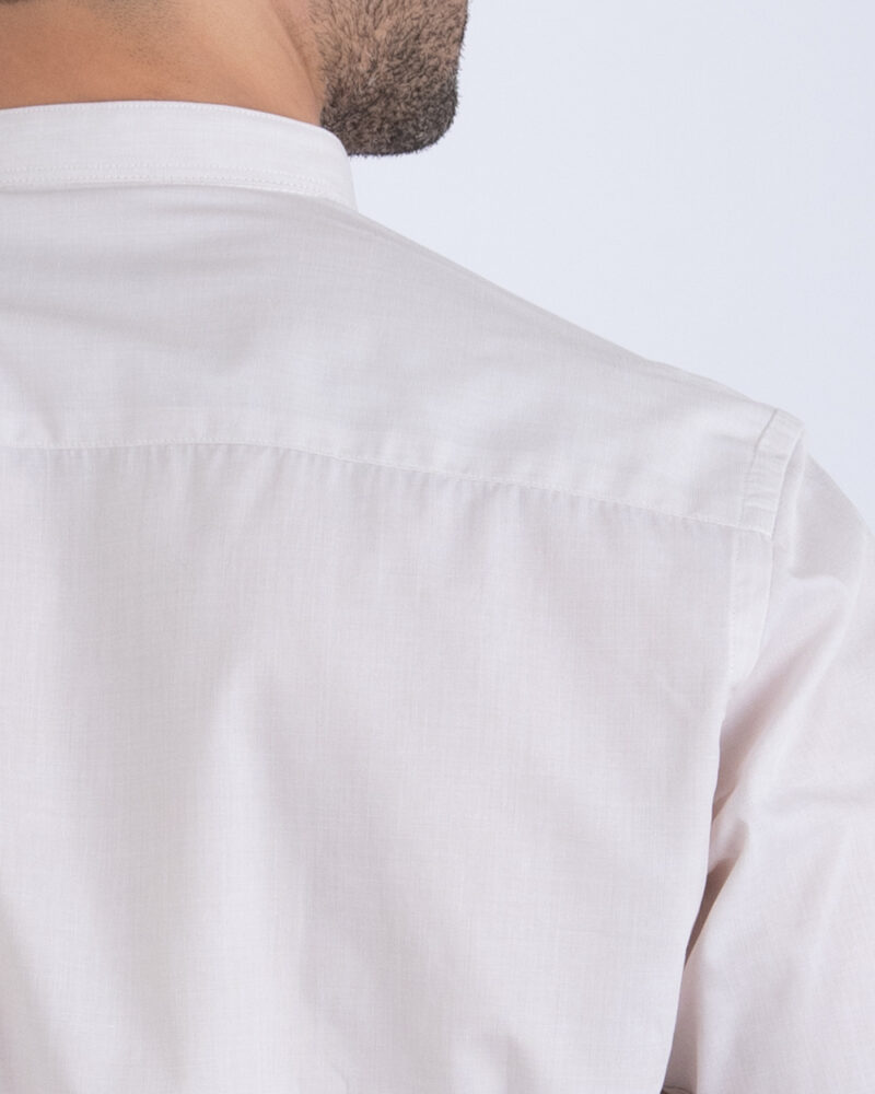 Chemise Col Mao Beige – Image 4