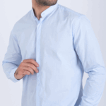 Chemise col mao ciel – Image 2