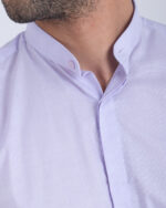 Chemise Col Mao Parme – Image 3