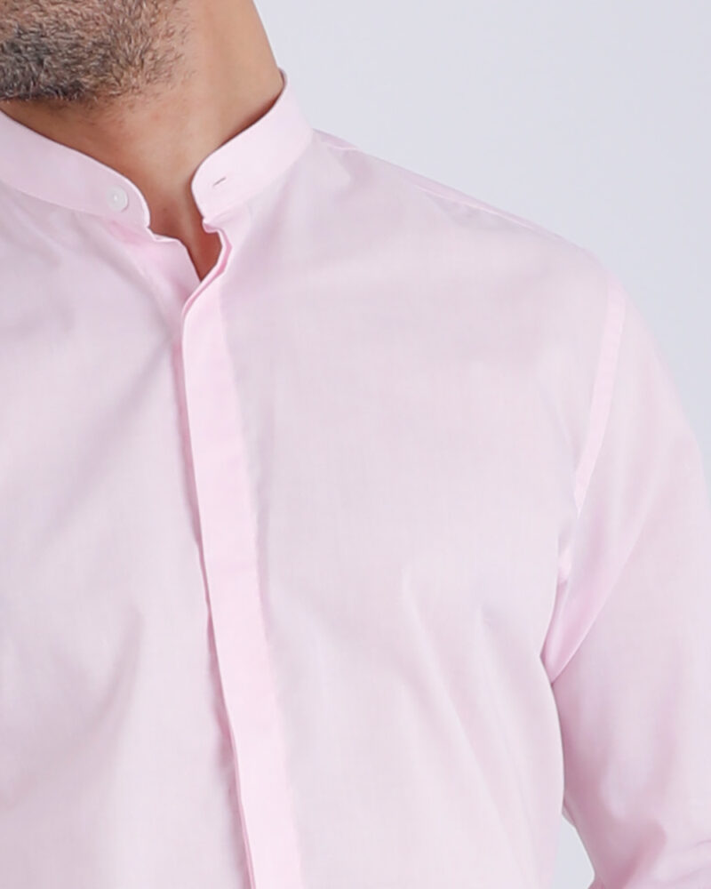 Chemise Col Mao Rose – Image 2