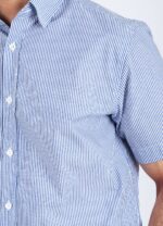 Chemise manche courte bleu – Image 3