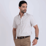 Chemise demi manche beige – Image 5