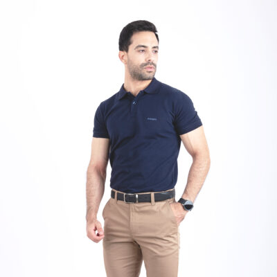 Polo uni marine