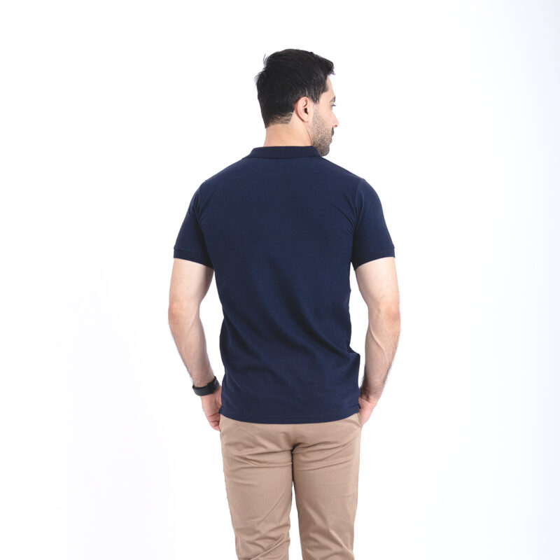Polo uni marine – Image 4