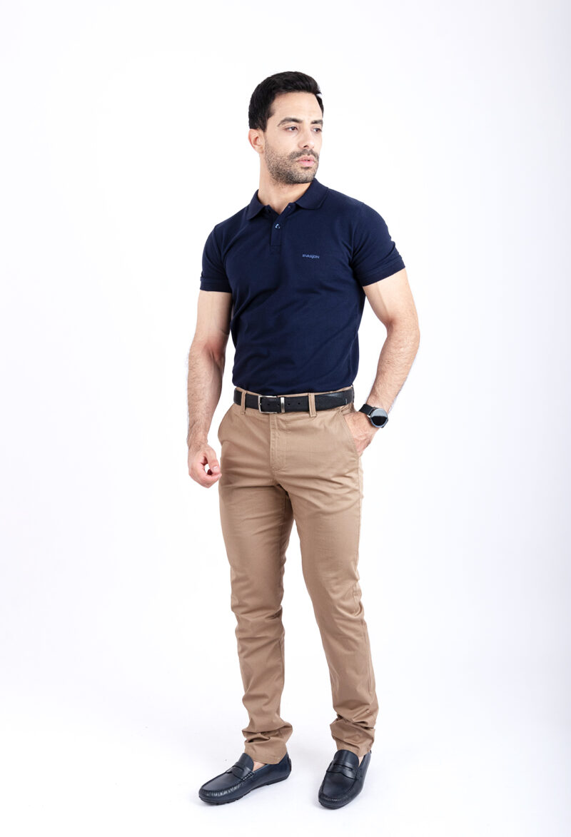 Polo uni marine – Image 3