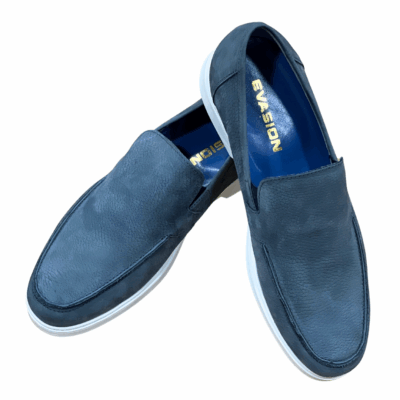 Mocassin Nubuck Bleu