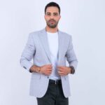 Veste Lin Gris Clair
