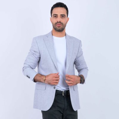 Veste Lin Gris Clair