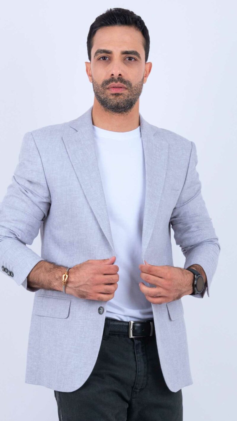 veste homme lin gris evasion tunisie