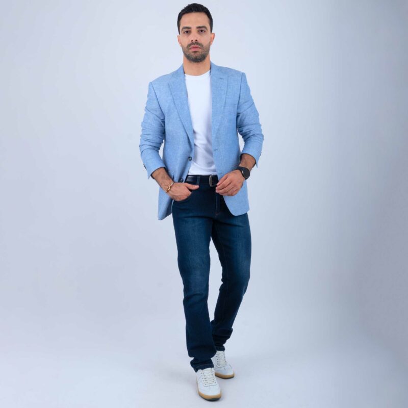 Veste Lin Bleu – Image 2