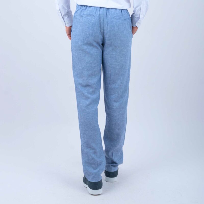 Pantalon Lin bleu Ref141 – Image 5