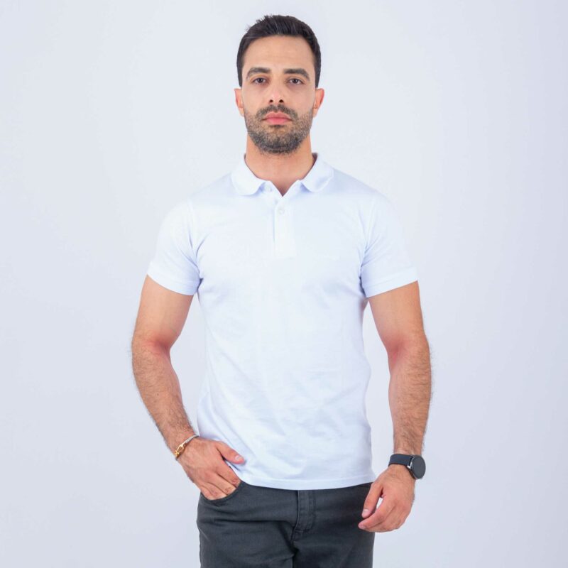 Polo uni Blanc – Image 1