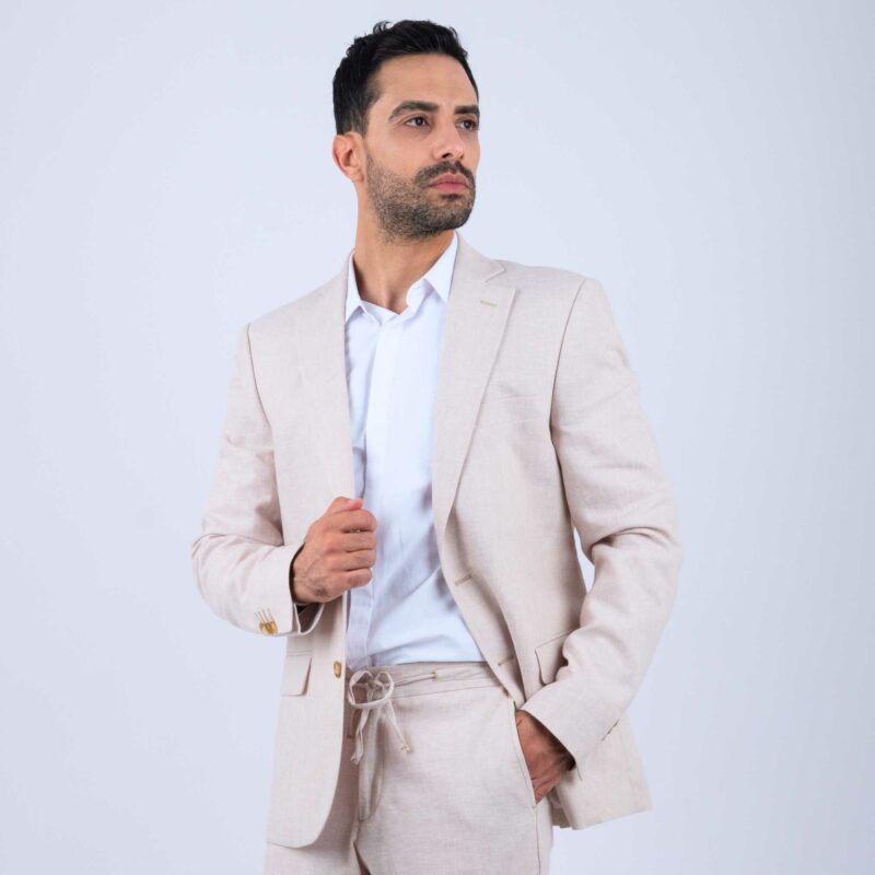 Veste Lin Beige – Image 1