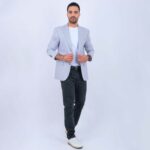 Veste Lin Gris Clair – Image 3