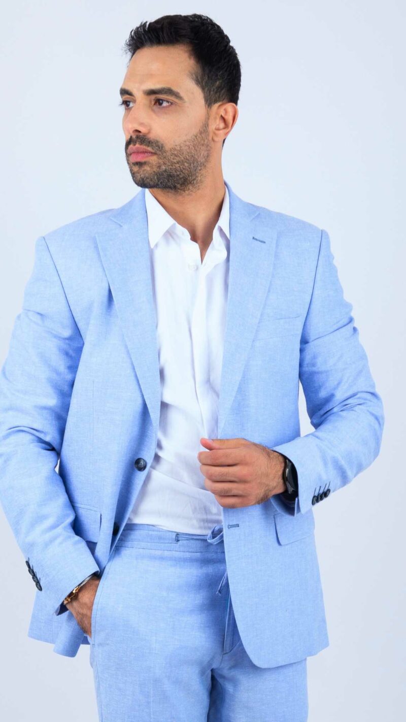 veste homme lin ciel- evasion