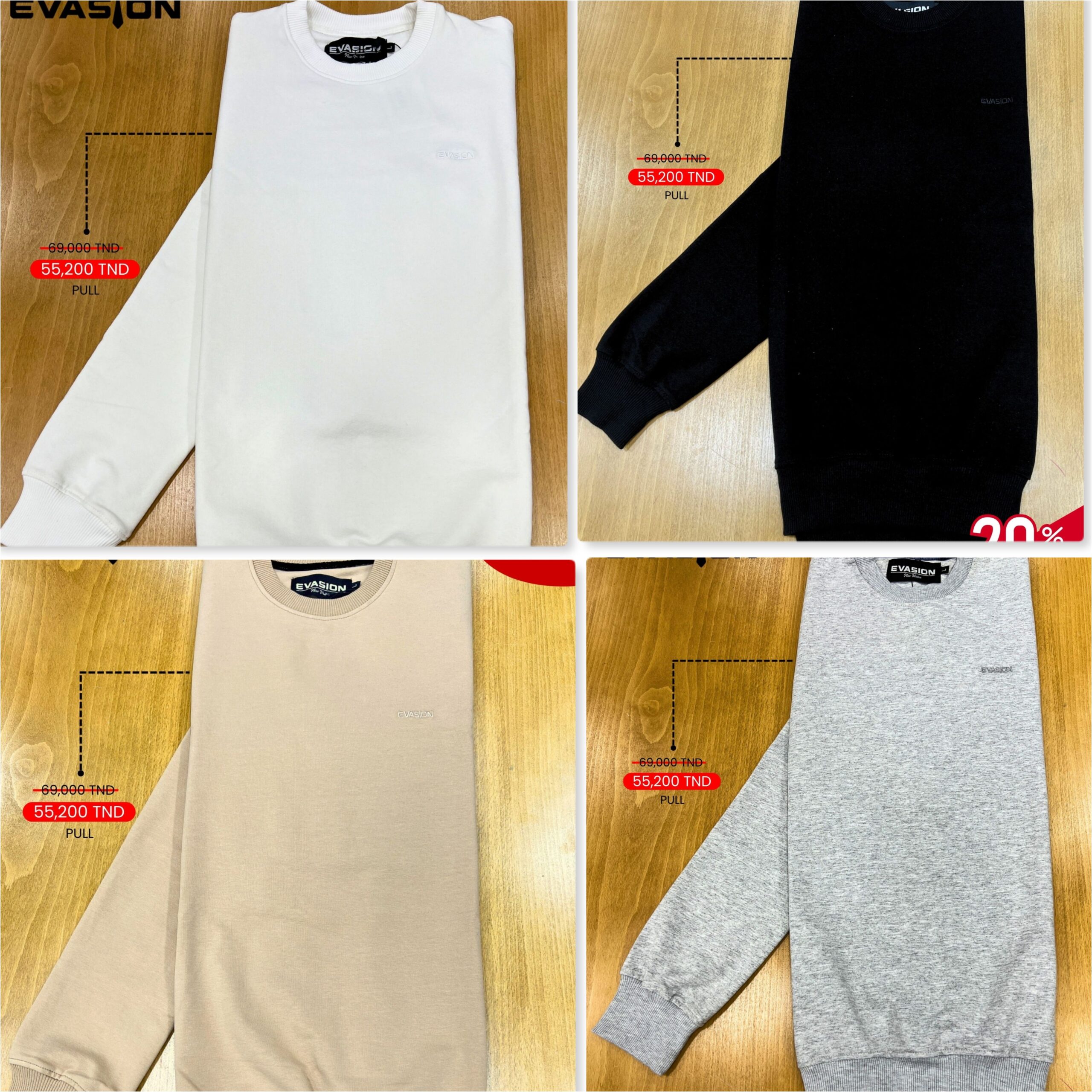 Promo pull homme Tunisie -20% collection hiver EVASION