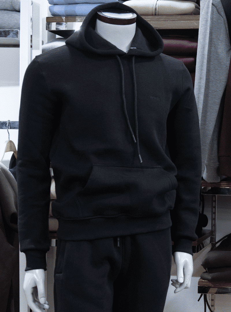 sweat capuche homme noir premium evasion