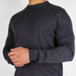 Pull Col Rond Gris.f – Image 3