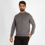 Pull Col Rond Gris