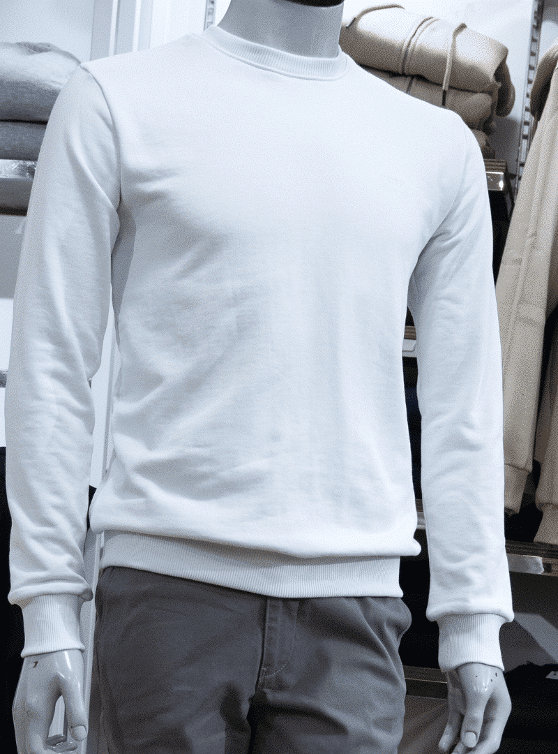 Pull homme blanc – modèle coton premium Évasion