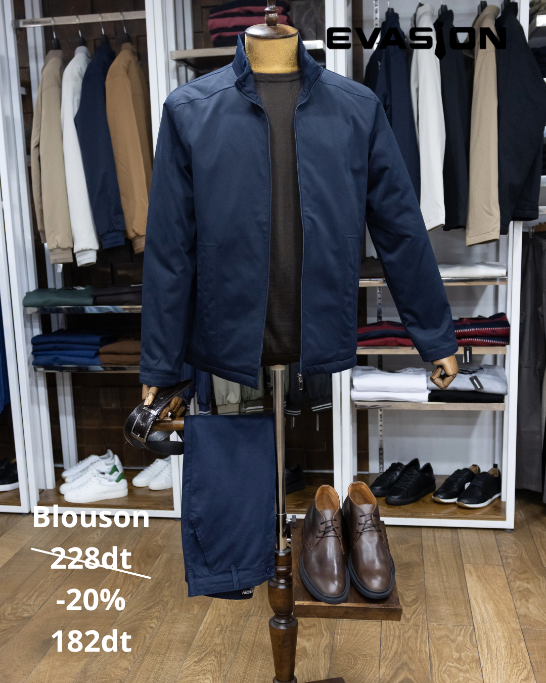 Promo blouson homme Tunisie -20% nouvelle collection hiver EVASION