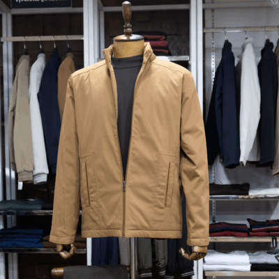 blouson homme camel Premium Évasion – modèle moderne léger